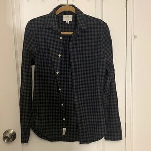 Lucky Brand Men's Dark Plaid Button-Down Shirt